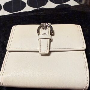 Elegant COACH, Cream Women's wallet.